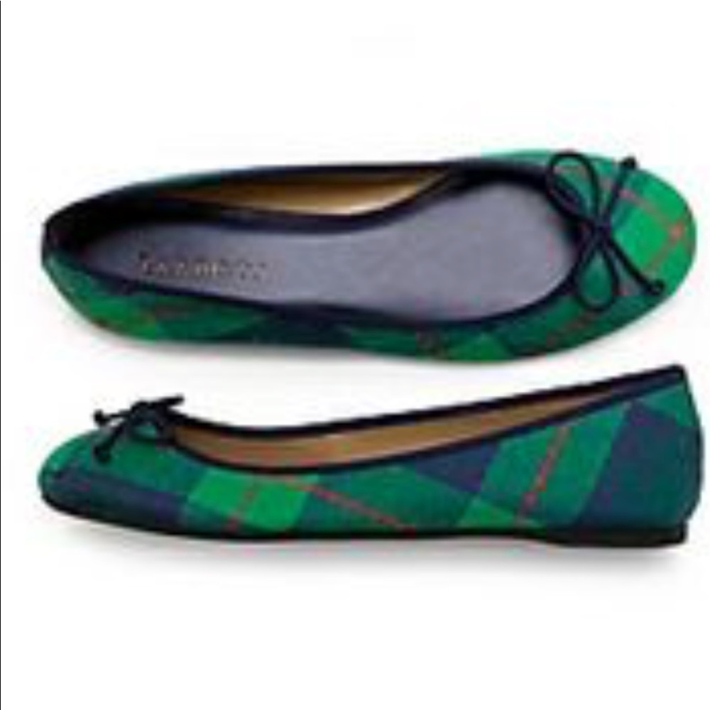 Talbots Jilly Buffalo Plaid Ballet Flats